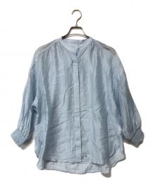 NOLLEY'S（ノーリーズ）の古着「袖口シャーリングブラウス」｜スカイブルー