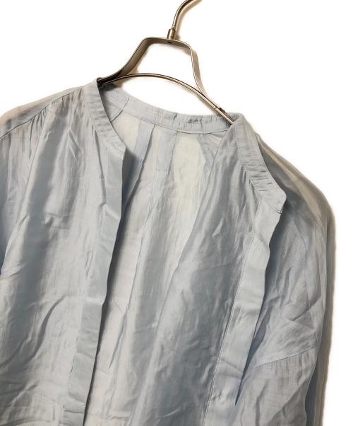 NOLLEY'S（ノーリーズ）NOLLEY'S (ノーリース) 袖口シャーリングブラウス スカイブルー サイズ:38の古着・服飾アイテム