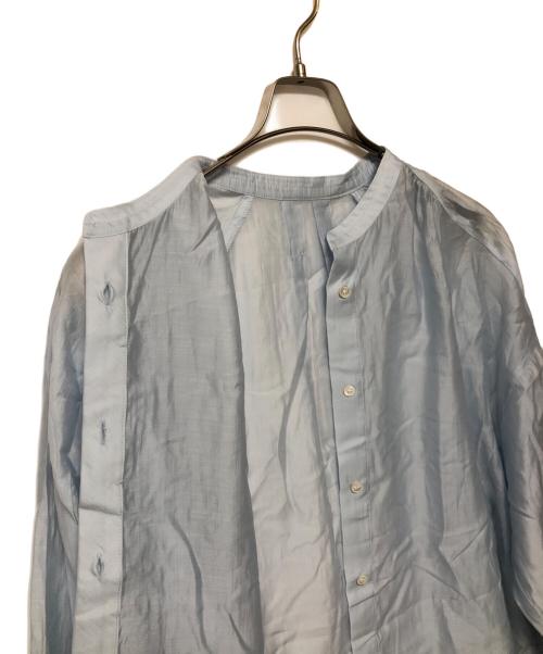 NOLLEY'S（ノーリーズ）NOLLEY'S (ノーリース) 袖口シャーリングブラウス スカイブルー サイズ:38の古着・服飾アイテム