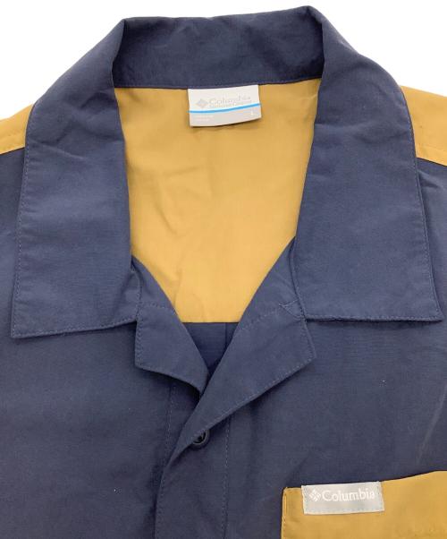 Columbia（コロンビア）Columbia (コロンビア) 半袖シャツ ネイビー×ベージュ サイズ:SIZE Lの古着・服飾アイテム