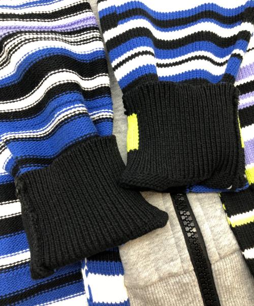 DIESEL（ディーゼル）DIESEL (ディーゼル) 切替ニットジップパーカー マルチカラー サイズ:SIZE XSの古着・服飾アイテム