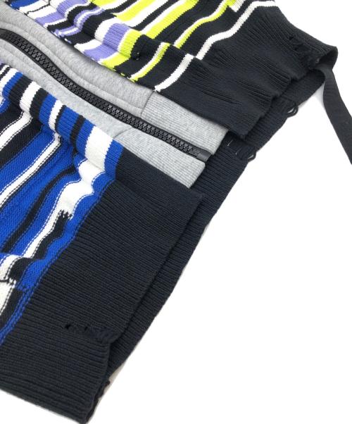 DIESEL（ディーゼル）DIESEL (ディーゼル) 切替ニットジップパーカー マルチカラー サイズ:SIZE XSの古着・服飾アイテム