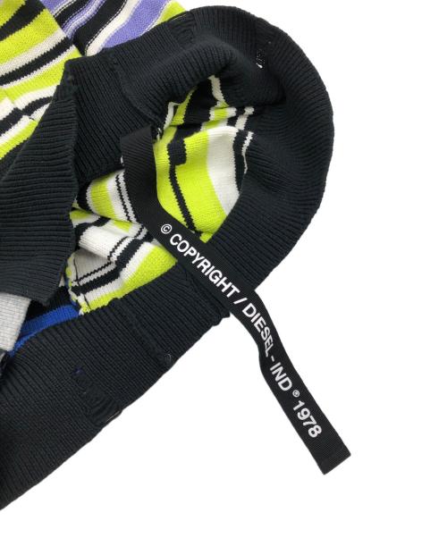 DIESEL（ディーゼル）DIESEL (ディーゼル) 切替ニットジップパーカー マルチカラー サイズ:SIZE XSの古着・服飾アイテム