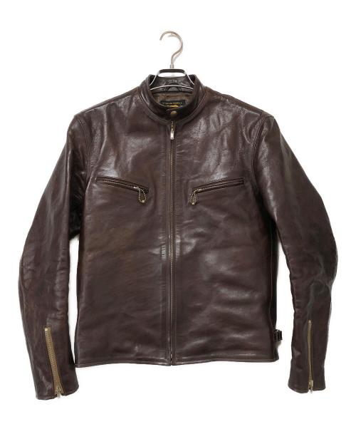 CALIFORNIA MFG.CO.（カリフォルニアマニュファクチュアリング.）CALIFORNIA MFG.CO. (カリフォルニアマニュファクチュアリング.) RAINBOW COUNTRY　ホースレザージャケット ブラウン サイズ:SIZE 36の古着・服飾アイテム