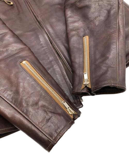 CALIFORNIA MFG.CO.（カリフォルニアマニュファクチュアリング.）CALIFORNIA MFG.CO. (カリフォルニアマニュファクチュアリング.) RAINBOW COUNTRY　ホースレザージャケット ブラウン サイズ:SIZE 36の古着・服飾アイテム