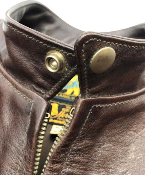 CALIFORNIA MFG.CO.（カリフォルニアマニュファクチュアリング.）CALIFORNIA MFG.CO. (カリフォルニアマニュファクチュアリング.) RAINBOW COUNTRY　ホースレザージャケット ブラウン サイズ:SIZE 36の古着・服飾アイテム