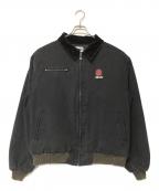 90909090）の古着「ワークジャケット」｜ブラック×カーキ