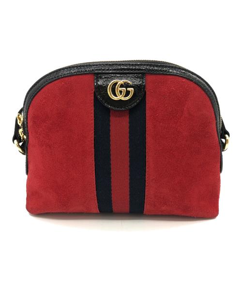 GUCCI（グッチ）GUCCI (グッチ) オフィディアシェリーライン レッド×ネイビーの古着・服飾アイテム