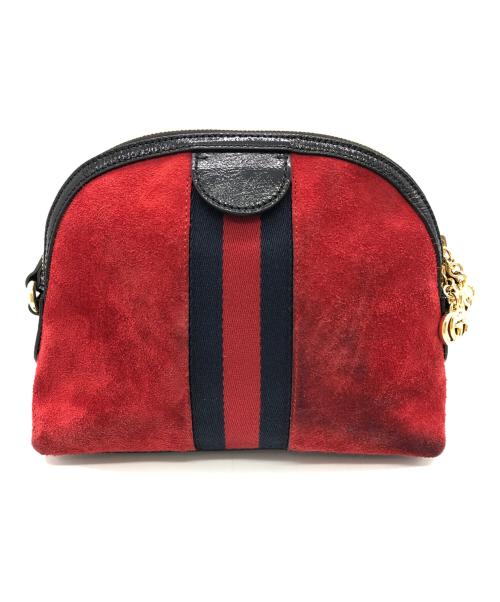 GUCCI（グッチ）GUCCI (グッチ) オフィディアシェリーライン レッド×ネイビーの古着・服飾アイテム