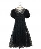 Lily Brownリリーブラウン）の古着「半袖ワンピース」｜ブラック