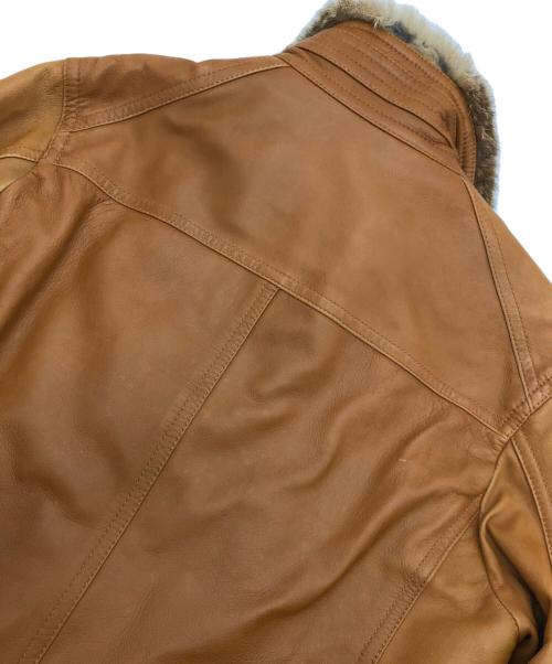 BURBERRY BLACK LABEL（バーバリーブラックレーベル）BURBERRY BLACK LABEL (バーバリーブラックレーベル) ライナー付レザーブルゾン ブラウン サイズ:SIZE Lの古着・服飾アイテム