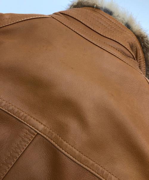 BURBERRY BLACK LABEL（バーバリーブラックレーベル）BURBERRY BLACK LABEL (バーバリーブラックレーベル) ライナー付レザーブルゾン ブラウン サイズ:SIZE Lの古着・服飾アイテム