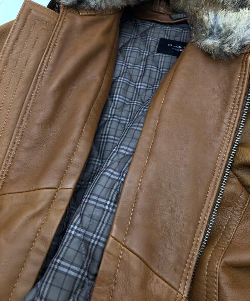 BURBERRY BLACK LABEL（バーバリーブラックレーベル）BURBERRY BLACK LABEL (バーバリーブラックレーベル) ライナー付レザーブルゾン ブラウン サイズ:SIZE Lの古着・服飾アイテム