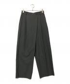 BEAUTY&YOUTHビューティーアンドユース）の古着「ポプリンラップワイドパンツ」｜グリーン