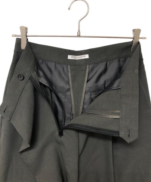 BEAUTY&YOUTH（ビューティーアンドユース）BEAUTY&YOUTH (ビューティーアンドユース) ポプリンラップワイドパンツ グリーン サイズ:SIZE Mの古着・服飾アイテム