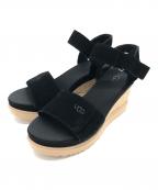UGGアグ）の古着「ウェッジソールサンダル」｜ブラック×ベージュ