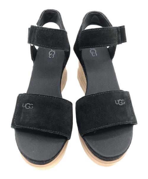 UGG（アグ）UGG (アグ) ウェッジソールサンダル ブラック×ベージュ サイズ:SIZE 24cmの古着・服飾アイテム