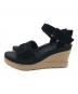 UGG (アグ) ウェッジソールサンダル ブラック×ベージュ サイズ:SIZE 24cm：15000円