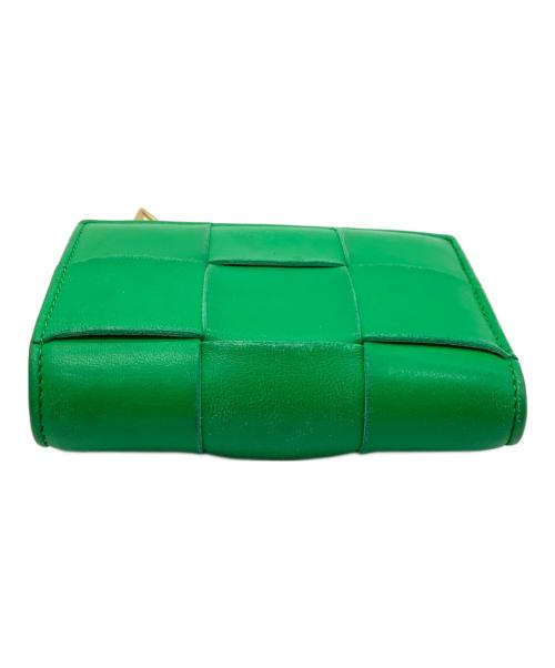 BOTTEGA VENETA（ボッテガベネタ）BOTTEGA VENETA (ボッテガベネタ) イントレチャート　2つ折り財布 グリーンの古着・服飾アイテム