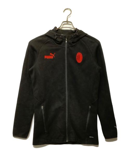 PUMA（プーマ）PUMA (プーマ) ジップパーカー ブラック×レッド サイズ:SIZE Sの古着・服飾アイテム