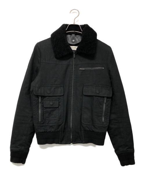 Saint Laurent Paris（サンローランパリ）Saint Laurent Paris (サンローランパリ) 襟ボアボンバージャケット ブラック サイズ:SIZE 44の古着・服飾アイテム