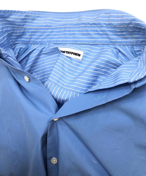 SOFTHYPHEN（ソフトハイフン）SOFTHYPHEN (ソフトハイフン) ダブルフロントオーバーシャツ スカイブルー サイズ:1の古着・服飾アイテム