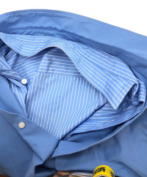 SOFTHYPHEN（ソフトハイフン）SOFTHYPHEN (ソフトハイフン) ダブルフロントオーバーシャツ スカイブルー サイズ:1の古着・服飾アイテム