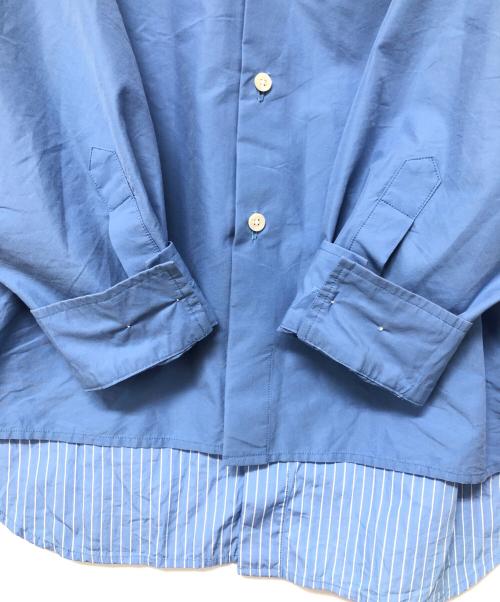 SOFTHYPHEN（ソフトハイフン）SOFTHYPHEN (ソフトハイフン) ダブルフロントオーバーシャツ スカイブルー サイズ:1の古着・服飾アイテム