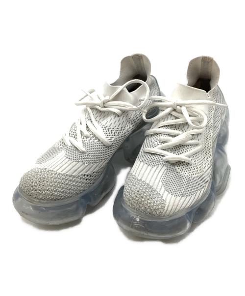 grounds（グラウンズ）grounds (グラウンズ) スニーカー ホワイト×グレー サイズ:24の古着・服飾アイテム