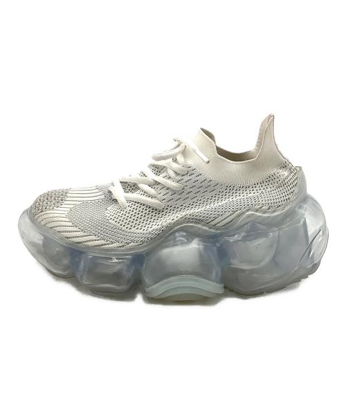 grounds（グラウンズ）grounds (グラウンズ) スニーカー ホワイト×グレー サイズ:24の古着・服飾アイテム