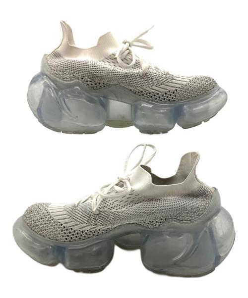 grounds（グラウンズ）grounds (グラウンズ) スニーカー ホワイト×グレー サイズ:24の古着・服飾アイテム