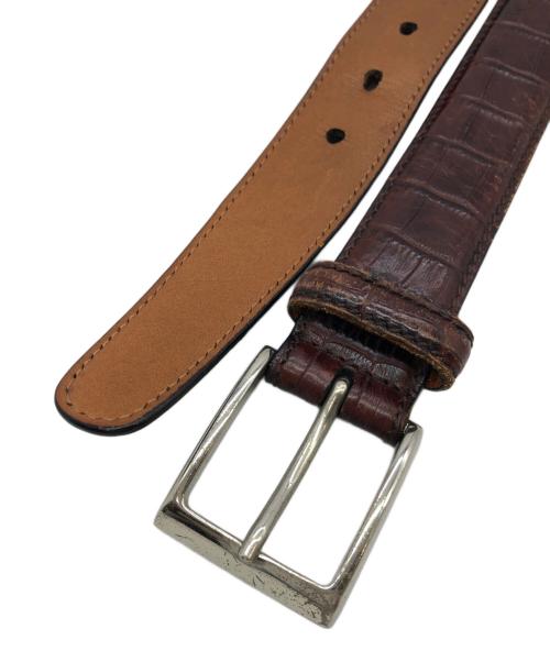 K.T.LEWISTON（ケーティールイストン）K.T.Lewiston (ケーティールイストン) レザーベルト ブラウンの古着・服飾アイテム