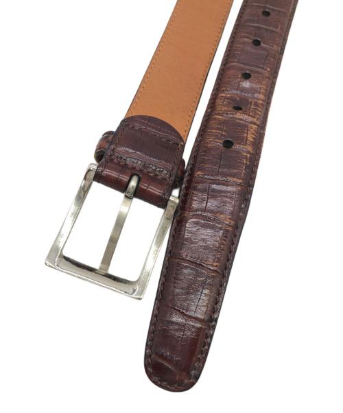 K.T.LEWISTON（ケーティールイストン）K.T.Lewiston (ケーティールイストン) レザーベルト ブラウンの古着・服飾アイテム