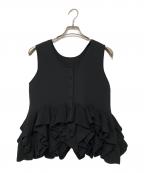 AEWEN MATOPHイウエン マトフ）の古着「ペプラム2wayノースリーブニットベスト」｜ブラック