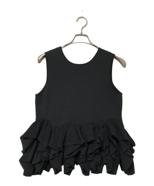 AEWEN MATOPH（イウエン マトフ）AEWEN MATOPH (イウエン マトフ) ペプラム2wayノースリーブニットベスト ブラック サイズ:Freeの古着・服飾アイテム