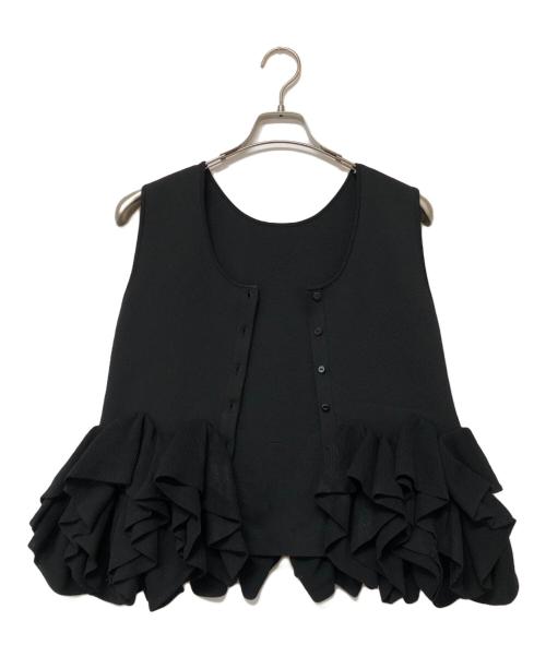 AEWEN MATOPH（イウエン マトフ）AEWEN MATOPH (イウエン マトフ) ペプラム2wayノースリーブニットベスト ブラック サイズ:Freeの古着・服飾アイテム