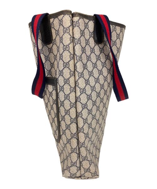 GUCCI（グッチ）GUCCI (グッチ) OLD GUCCI　シェリーライン ベージュ×ブラックの古着・服飾アイテム