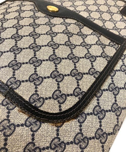 GUCCI（グッチ）GUCCI (グッチ) OLD GUCCI　シェリーライン ベージュ×ブラックの古着・服飾アイテム