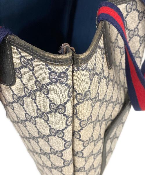 GUCCI（グッチ）GUCCI (グッチ) OLD GUCCI　シェリーライン ベージュ×ブラックの古着・服飾アイテム