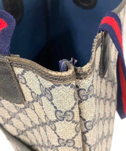 GUCCI（グッチ）GUCCI (グッチ) OLD GUCCI　シェリーライン ベージュ×ブラックの古着・服飾アイテム