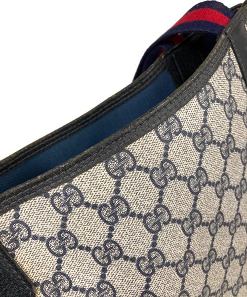 GUCCI（グッチ）GUCCI (グッチ) OLD GUCCI　シェリーライン ベージュ×ブラックの古着・服飾アイテム