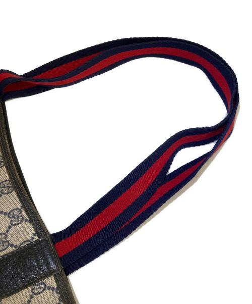 GUCCI（グッチ）GUCCI (グッチ) OLD GUCCI　シェリーライン ベージュ×ブラックの古着・服飾アイテム