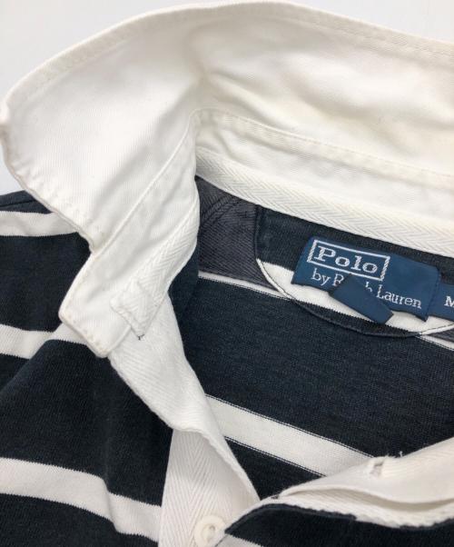 POLO RALPH LAUREN（ポロ・ラルフローレン）POLO RALPH LAUREN (ポロ・ラルフローレン) ポロシャツ ブラック×ホワイト サイズ:SIZE Mの古着・服飾アイテム