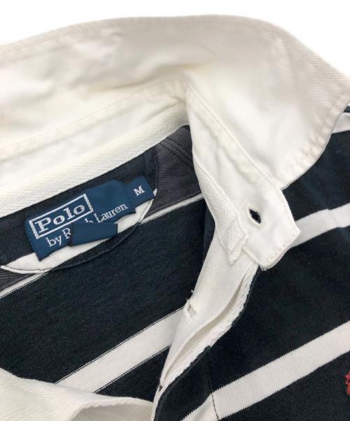 POLO RALPH LAUREN（ポロ・ラルフローレン）POLO RALPH LAUREN (ポロ・ラルフローレン) ポロシャツ ブラック×ホワイト サイズ:SIZE Mの古着・服飾アイテム