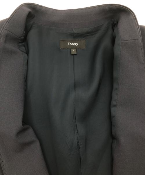theory（セオリー）theory (セオリー) ノーカラージャケット ネイビー サイズ:2の古着・服飾アイテム