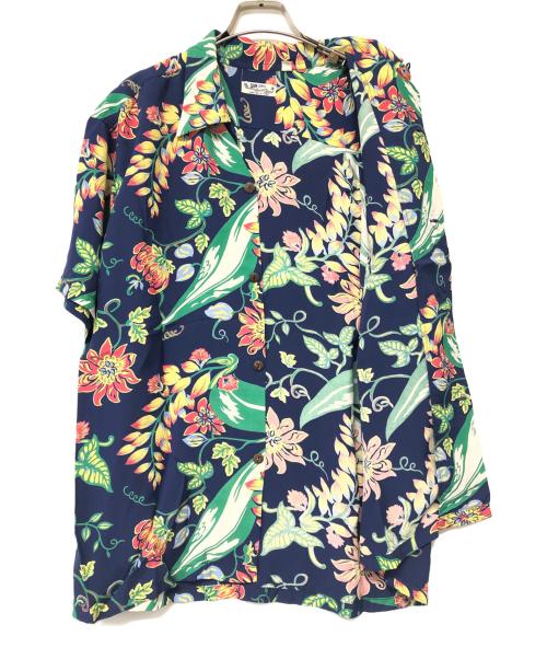 Sun Surf（サンサーフ）Sun Surf (サンサーフ) ハワイアンシャツ ブルー×グリーン サイズ:SIZE Lの古着・服飾アイテム