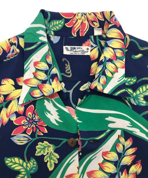 Sun Surf（サンサーフ）Sun Surf (サンサーフ) ハワイアンシャツ ブルー×グリーン サイズ:SIZE Lの古着・服飾アイテム