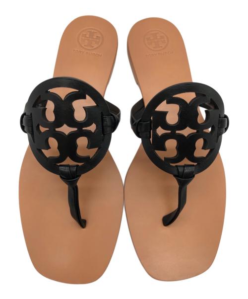 TORY BURCH（トリーバーチ）TORY BURCH (トリーバーチ) ミラーサンダル ブラウン×ブラック サイズ:7の古着・服飾アイテム
