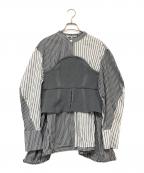 UN3D.アンスリード）の古着「ニットビスチェドッキングシャツ」｜グレー×ホワイト