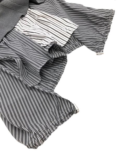 UN3D.（アンスリード）UN3D. (アンスリード) ニットビスチェドッキングシャツ グレー×ホワイト サイズ:SIZE 38の古着・服飾アイテム